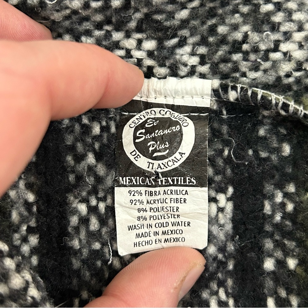 Mexican Poncho Baja Jerga Surf Skate Drug Rug Pullover Hoodie Sweatshirt Mens 2X - Picture 4 of 7